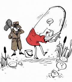 En rigtig far-mand Filip og Mona fisker